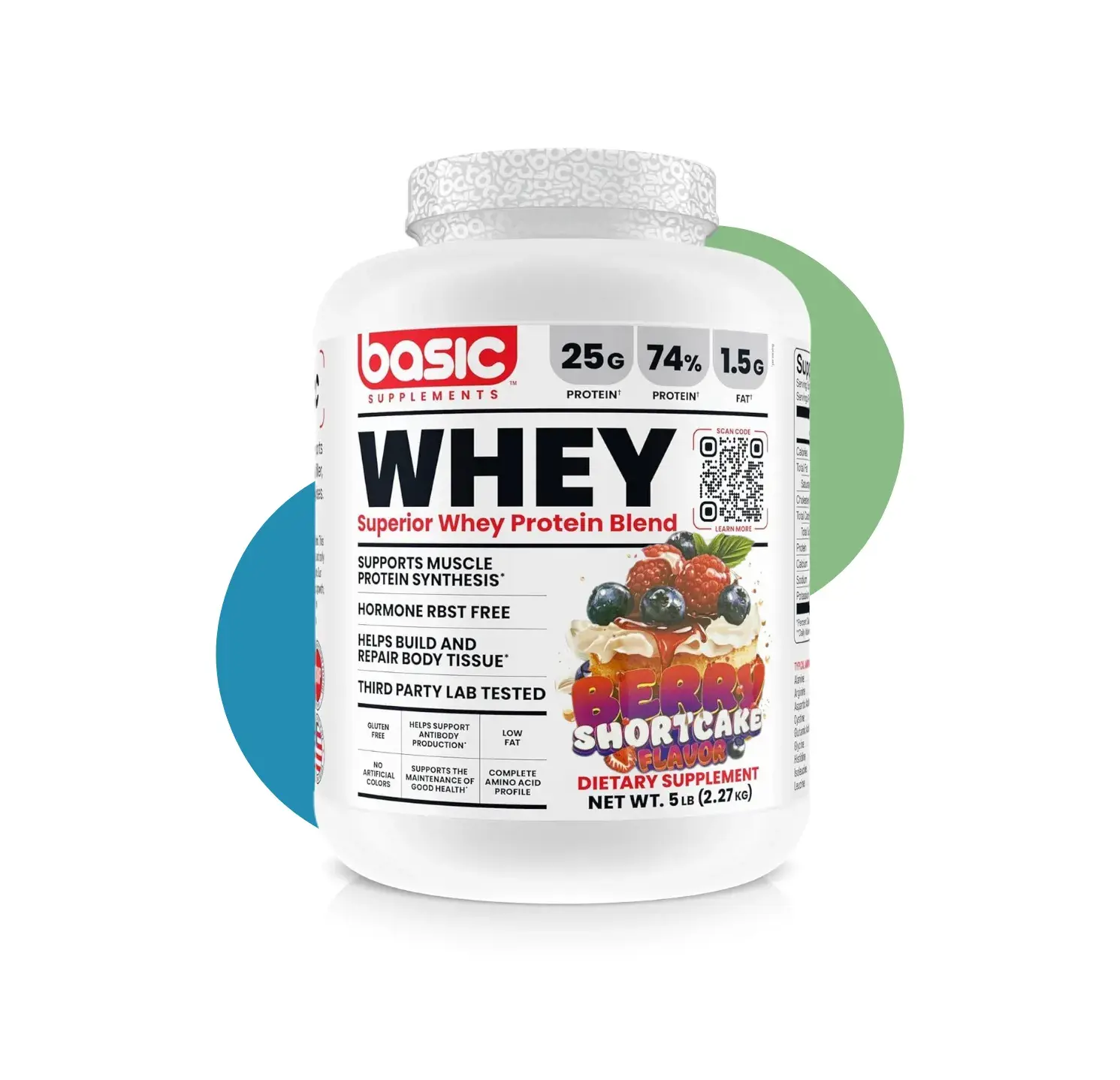 BC WHEY 5LB BERRY SHORTCAKE