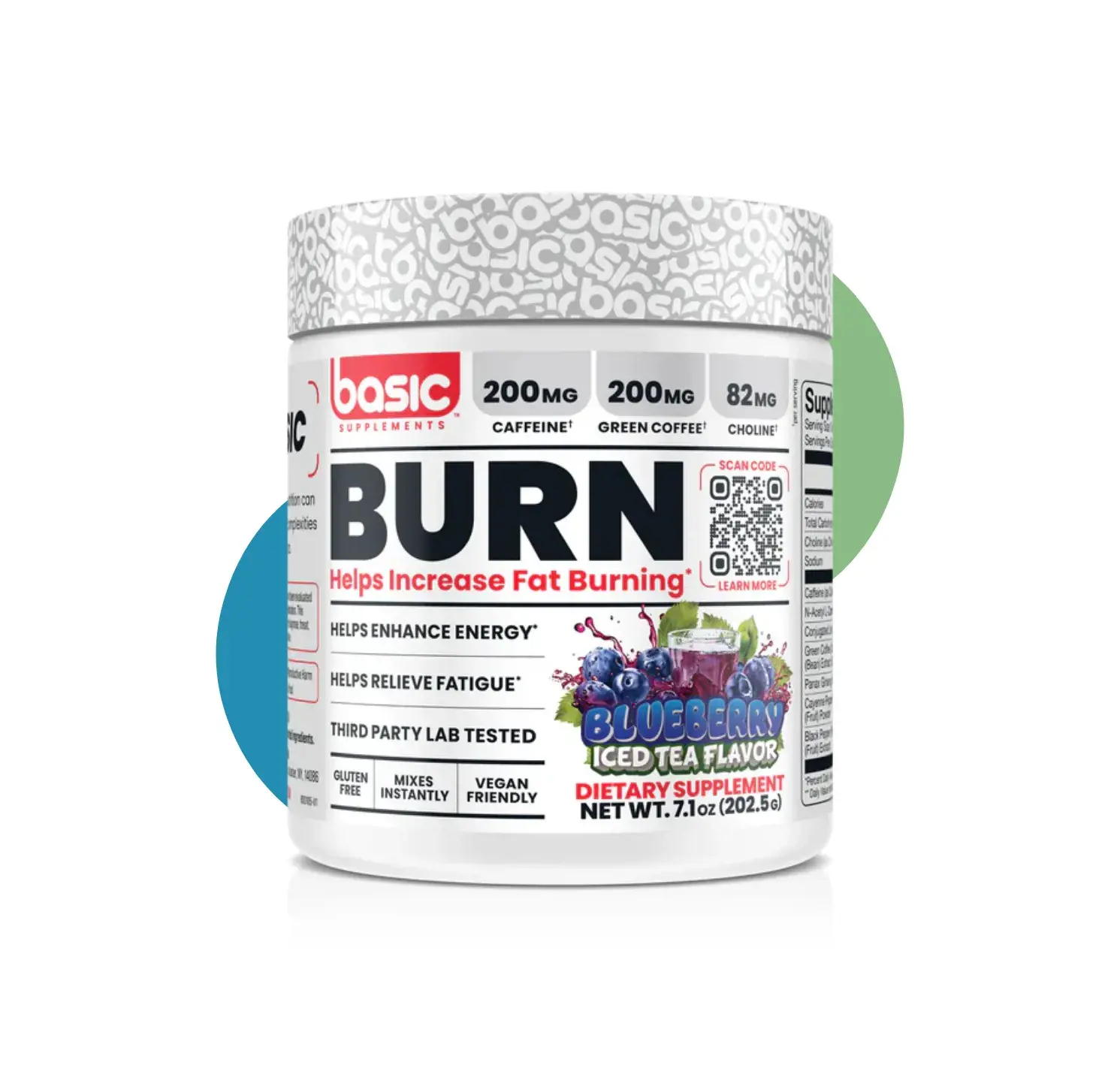 BC BURN 200GM BLUEBERRY ICE TEA
