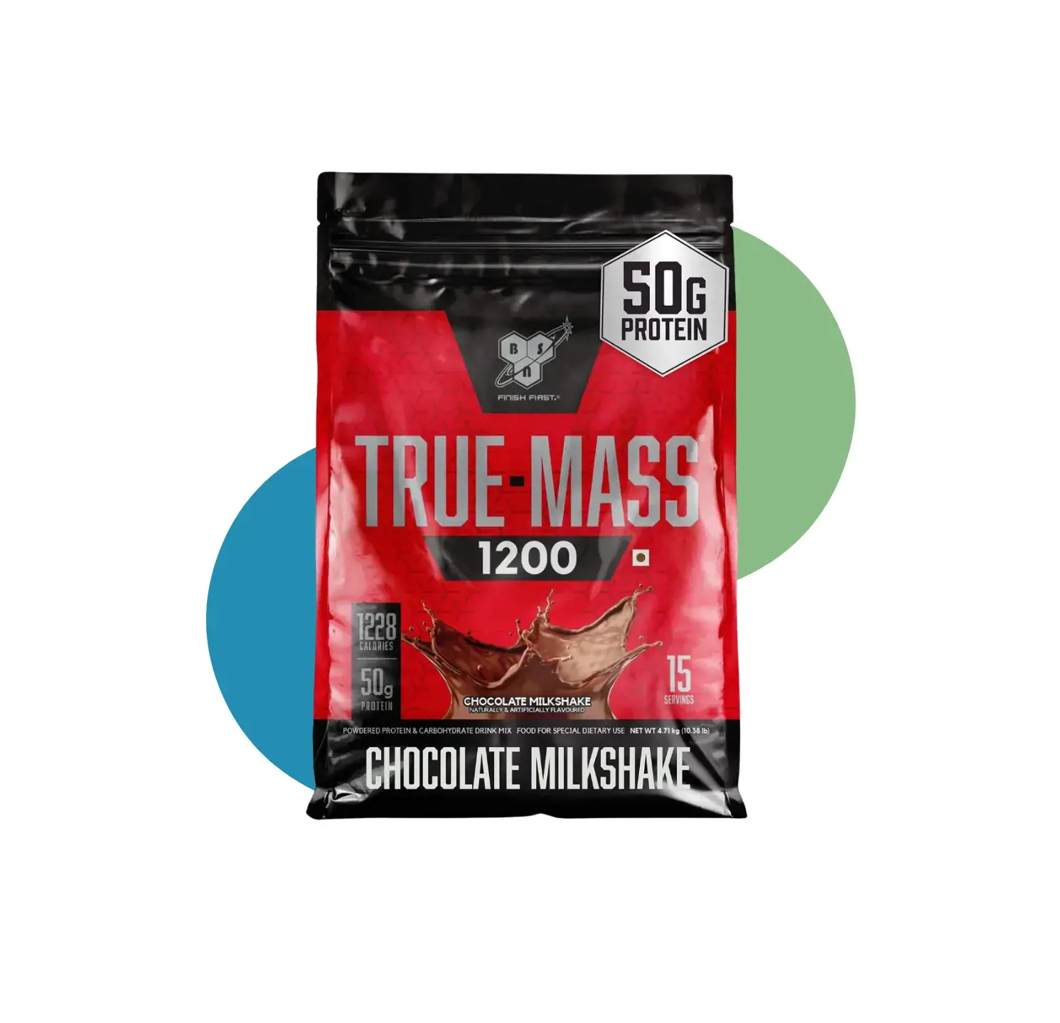 BN TRUE MASS 1200 15 SER 10.25LB CHOCOLATE MILK SHAKE