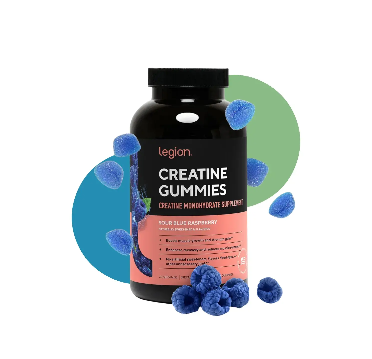 LG CREATINE GUMMIES 150 GUMMIES SOUR BLUE RASPBERRY