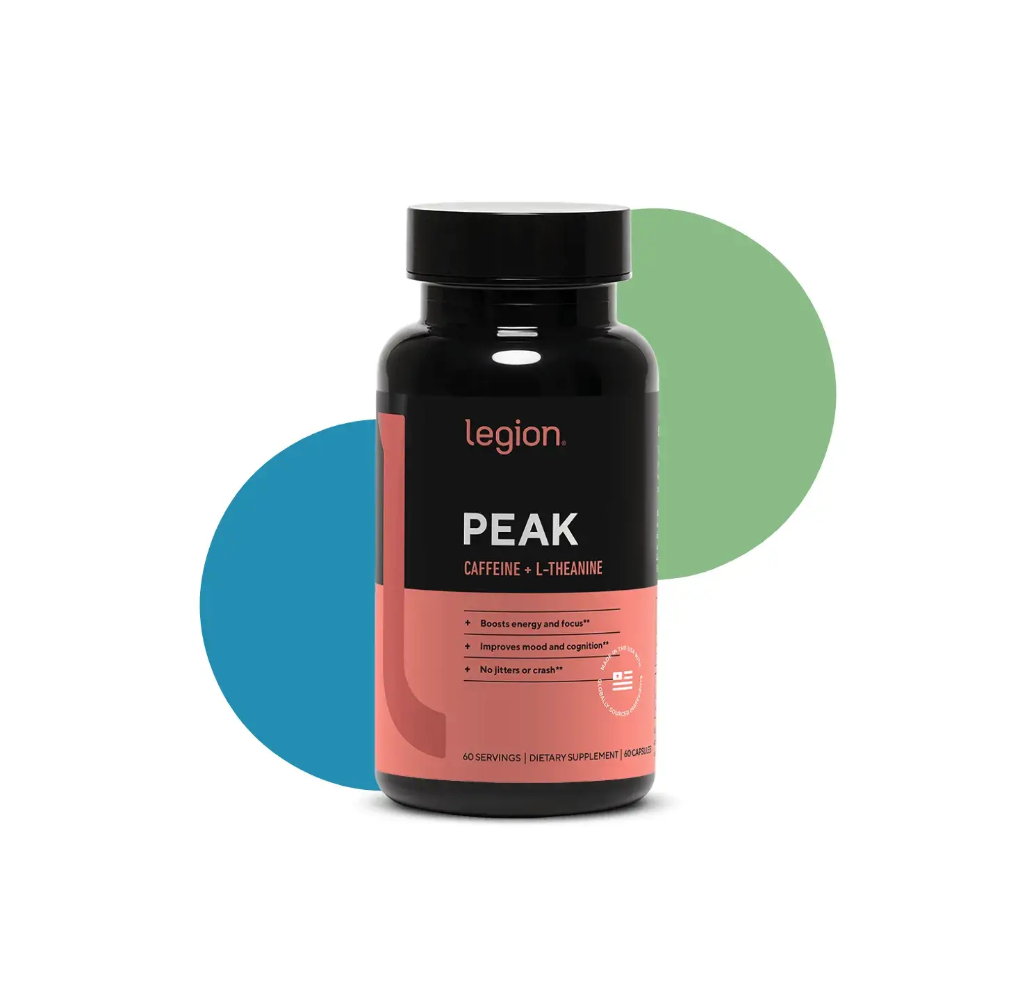 LG PEAK CAFFEINE + L-THEANINE 60 CAPS