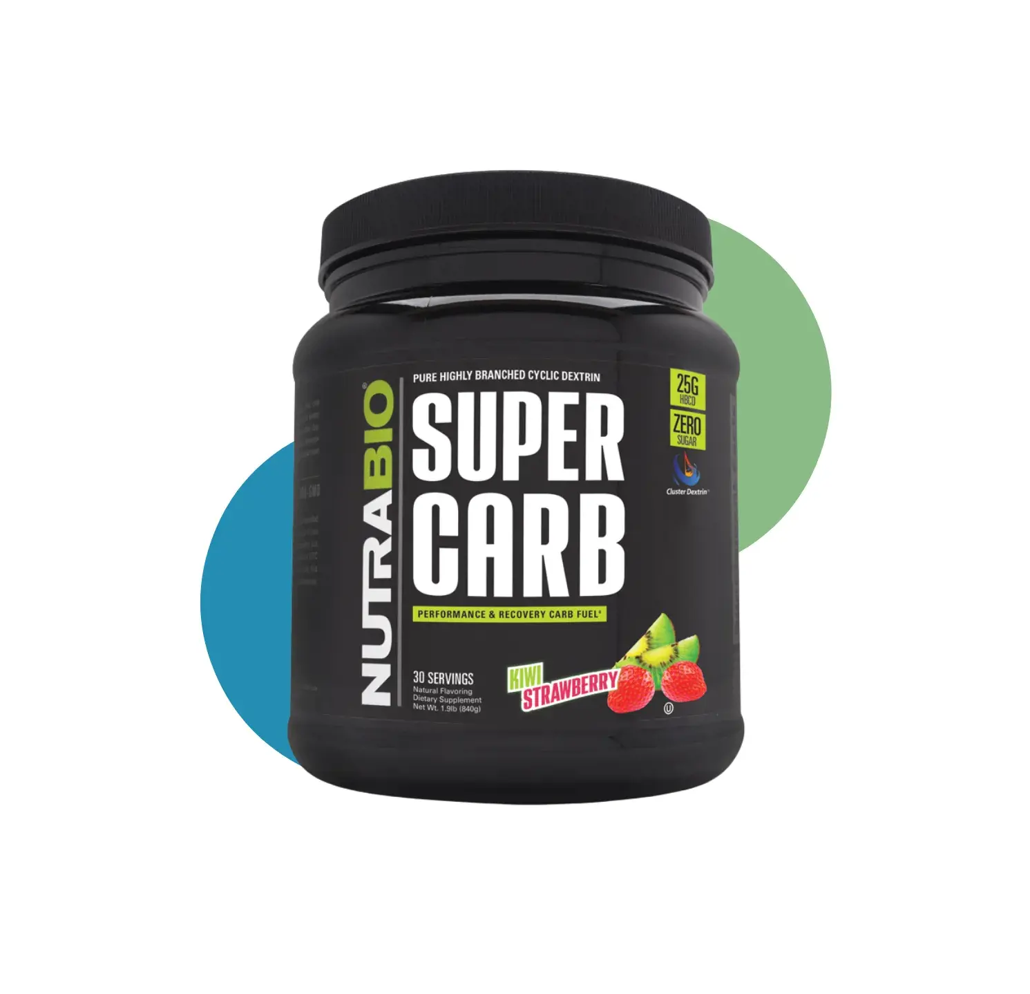 NU SUPER CARB 840 GM KIWI STRAW