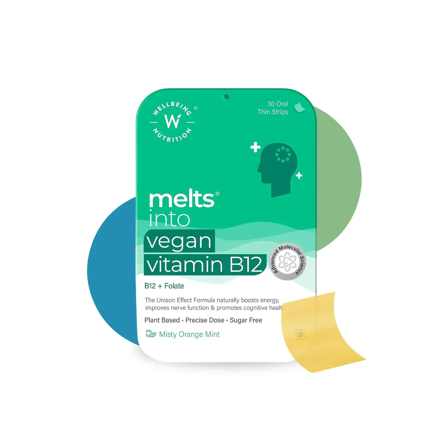 WB VITAMIN B-12 30 STRIPS MISTY ORANGE MINT