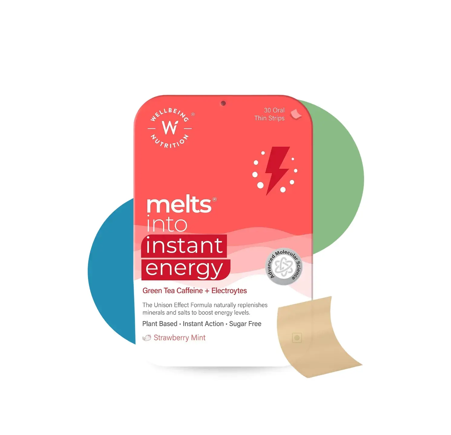 WB INSTANT ENERGY 30 STRIPS STRAWBERRY MINT