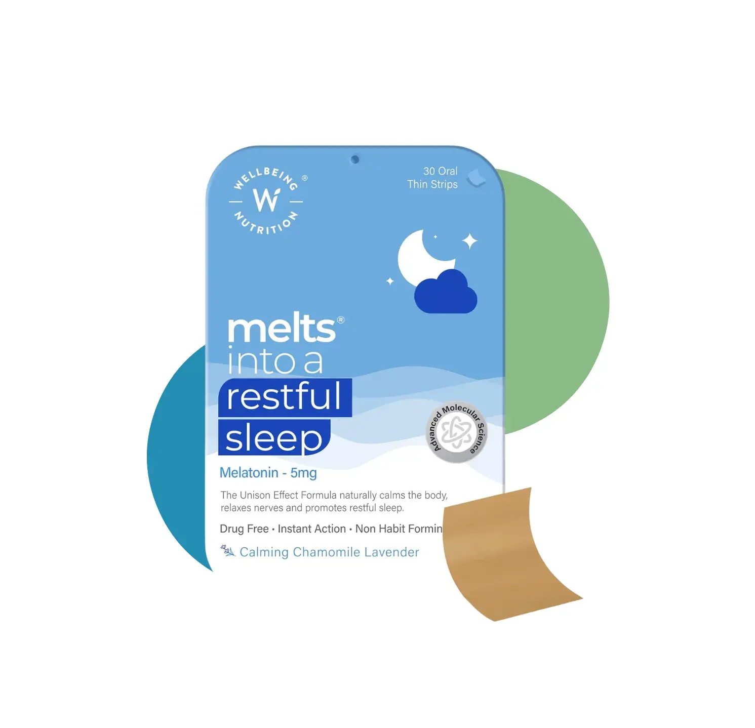 WB RESTFUL SLEEP 10 MG 30 STRIPS WILD CALMIN CHAMOMILE LAVENDER