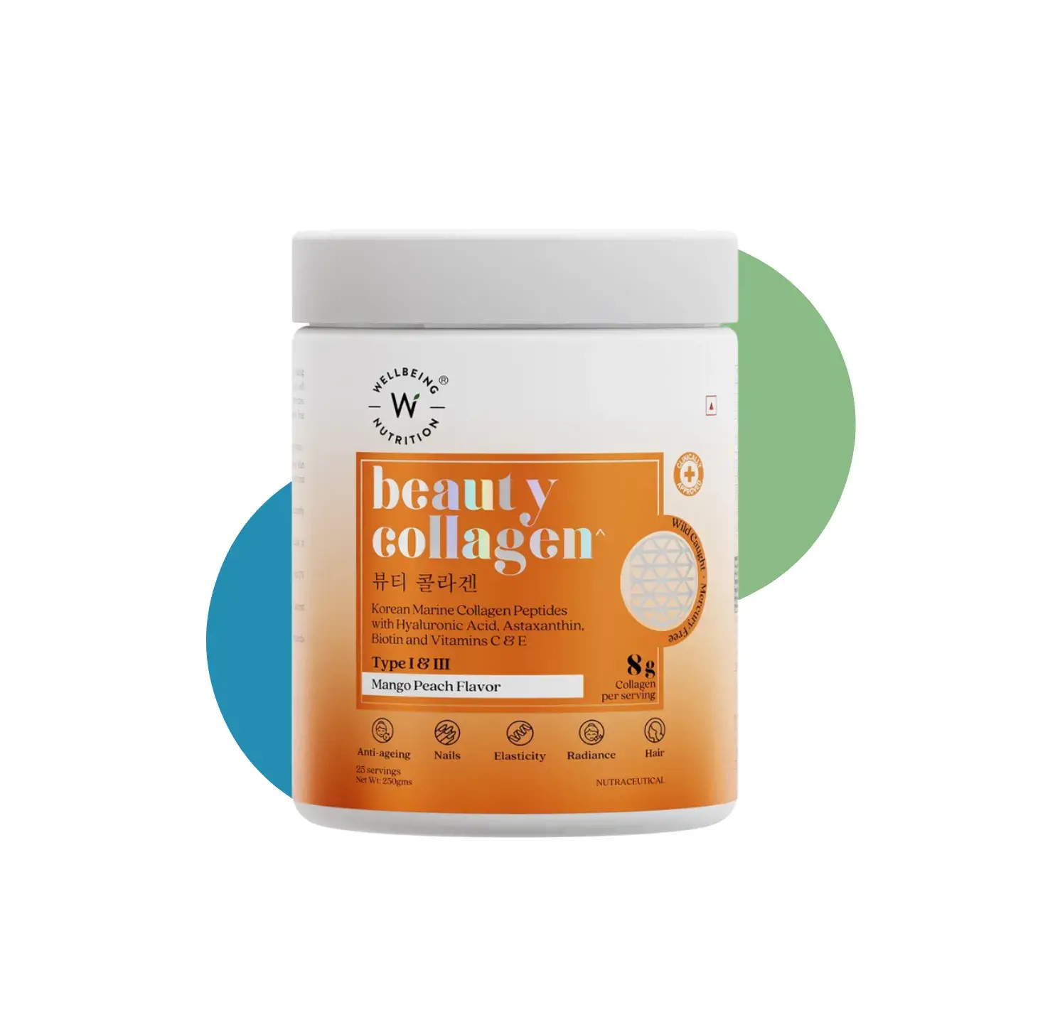 WB BEAUTY COLLAGEN 8 G MANGO PEACH