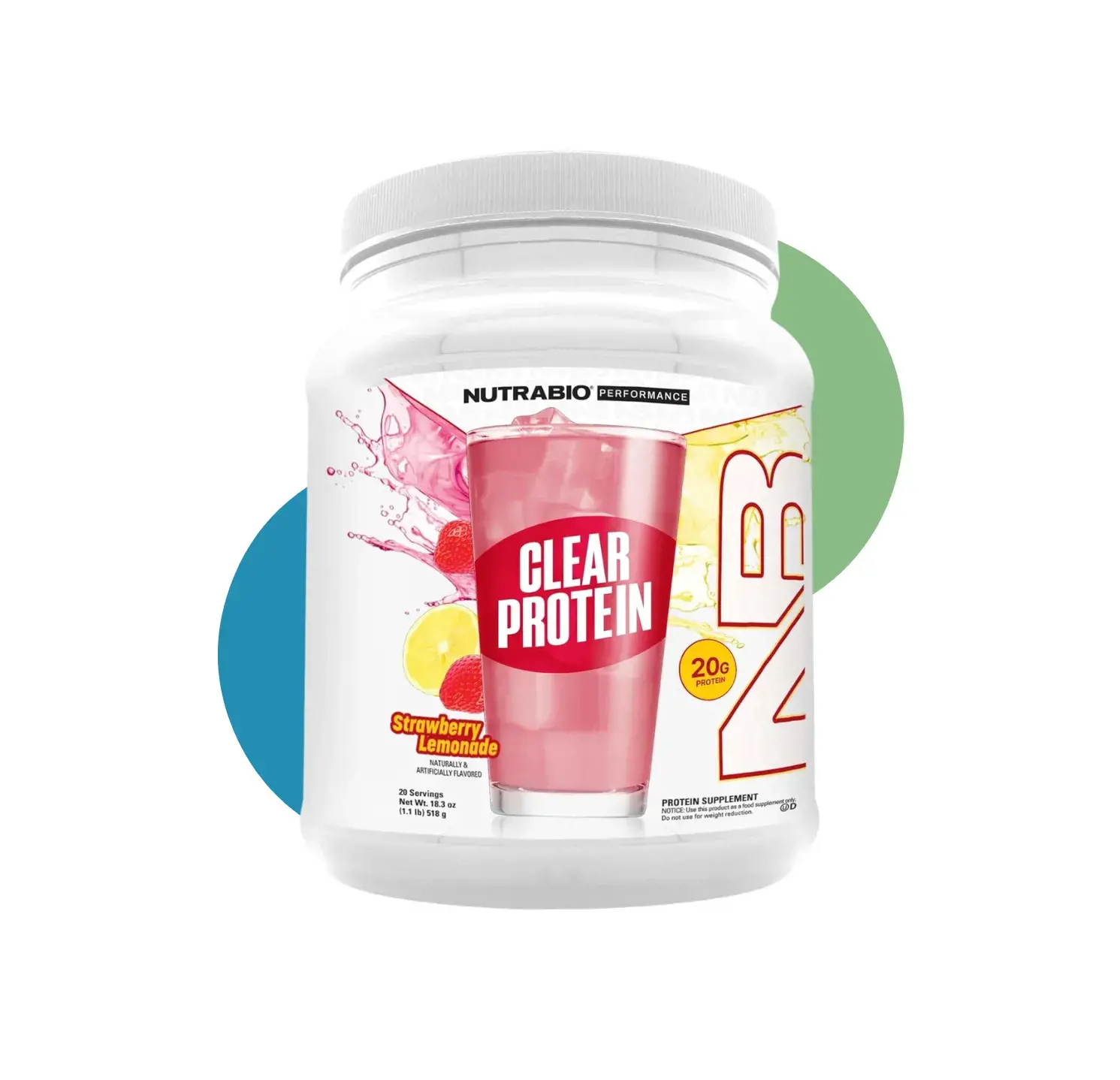 NU ISOLATE CLEAR PROTEIN 20 SER STRAWBERRY LEMONADE