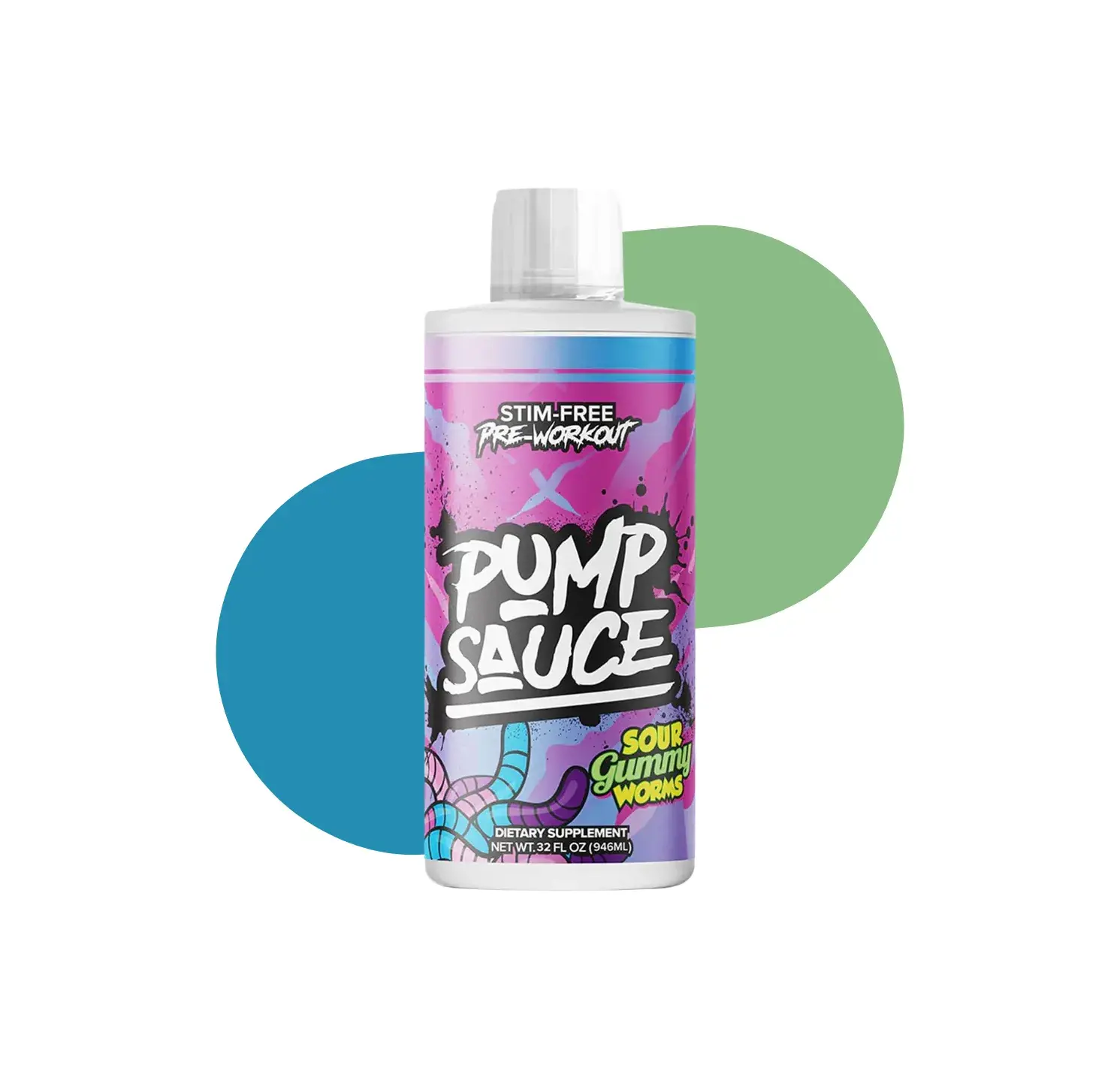 PU PUMP SAUCE STIM-FREE 946ML SOUR GUMMY WORMS