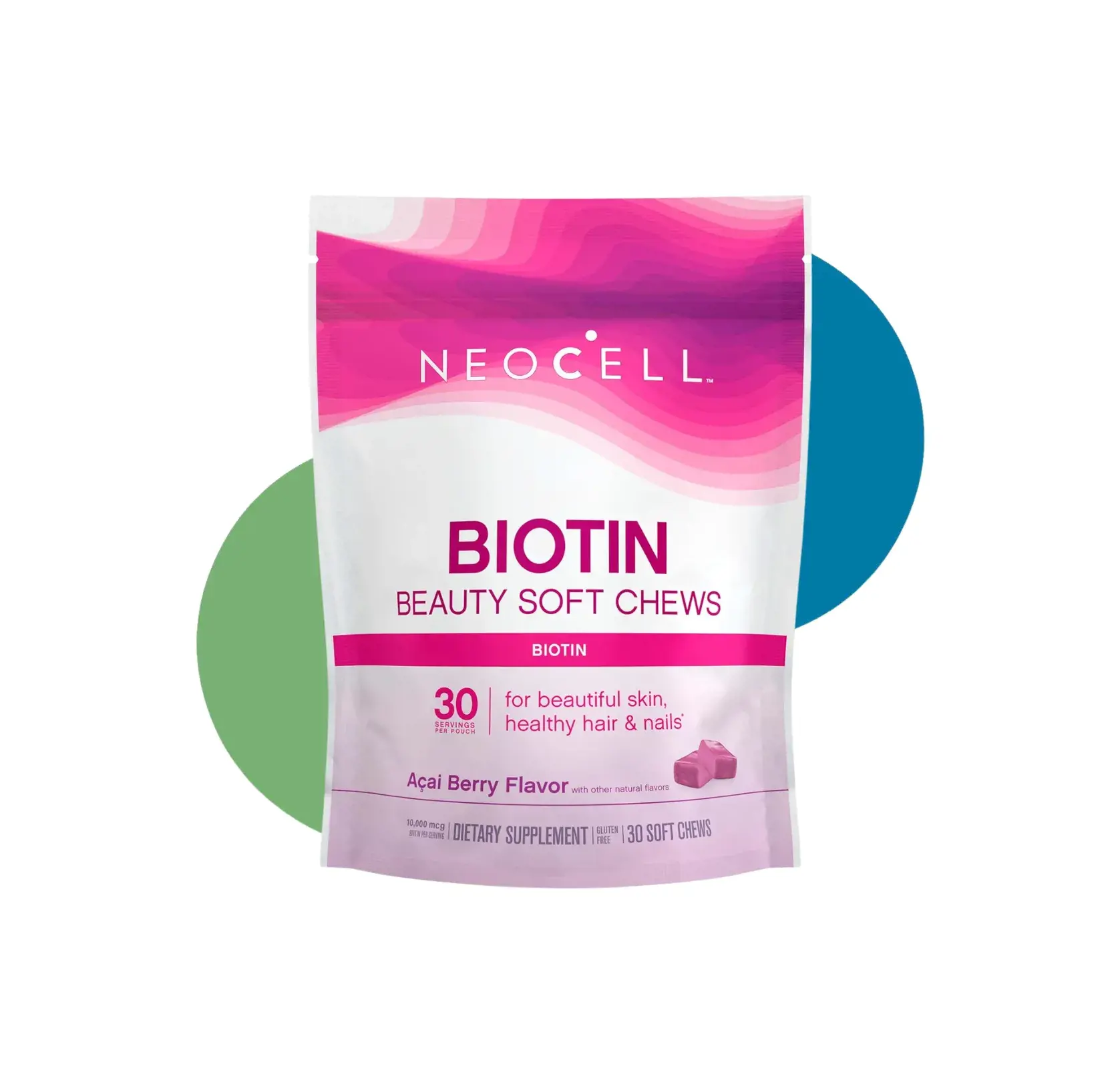 NE BIOTIN 10000 MCG 30 SOFT CHEWS ACAI BERRY